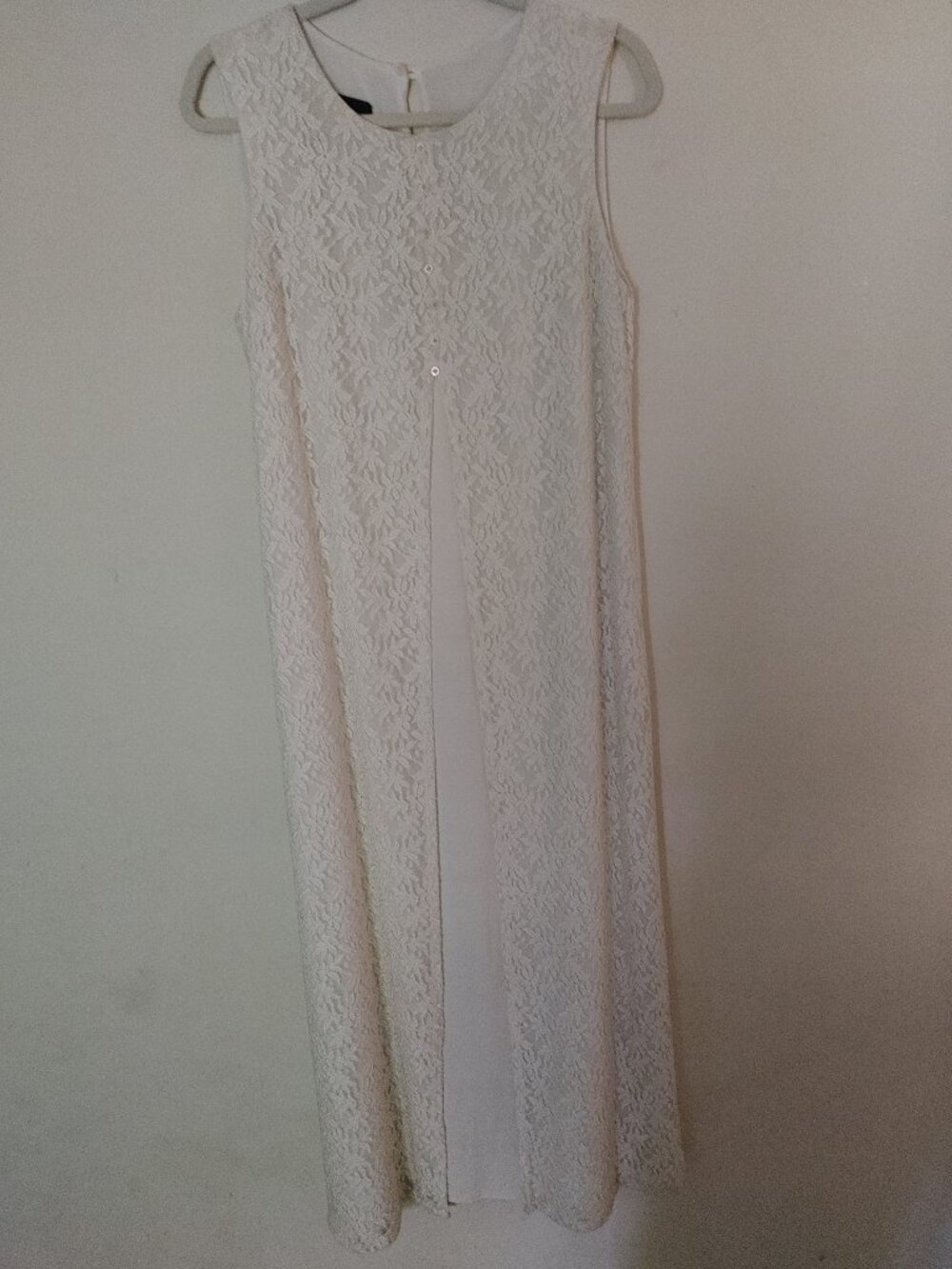 Vintage Carole Little Cream Maxi Dress Size 10